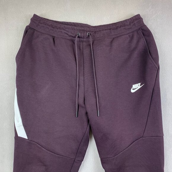 Nike Men Sweatpants Large Purple Tech Fleece Joggers Tapered Athletic 805162-659 - Picture 2 of 15